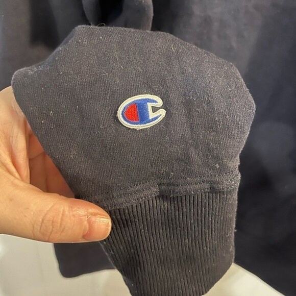 Champion Navy Blue Crew Neck Sweatshirt Size Men M - Picture 4 of 6